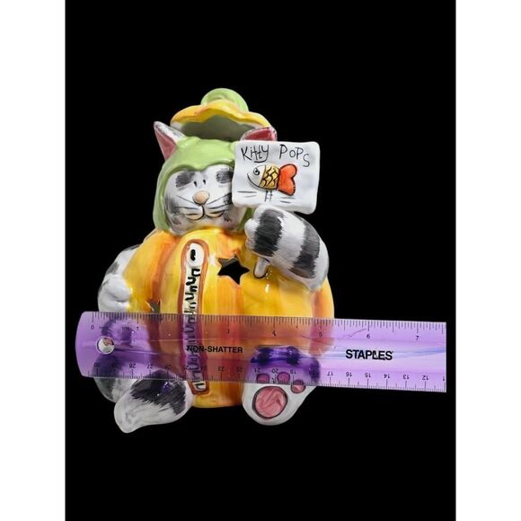 BLUE SKY Goldminc HALLOWEEN CAT KITTY POPS PUMPKIN TEALIGHT Luminary - Picture 11 of 12